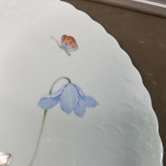 Mikasa Bone China Something Blue Cake Plate & Server Set In Box Narumi Japan - Picture 8 of 12